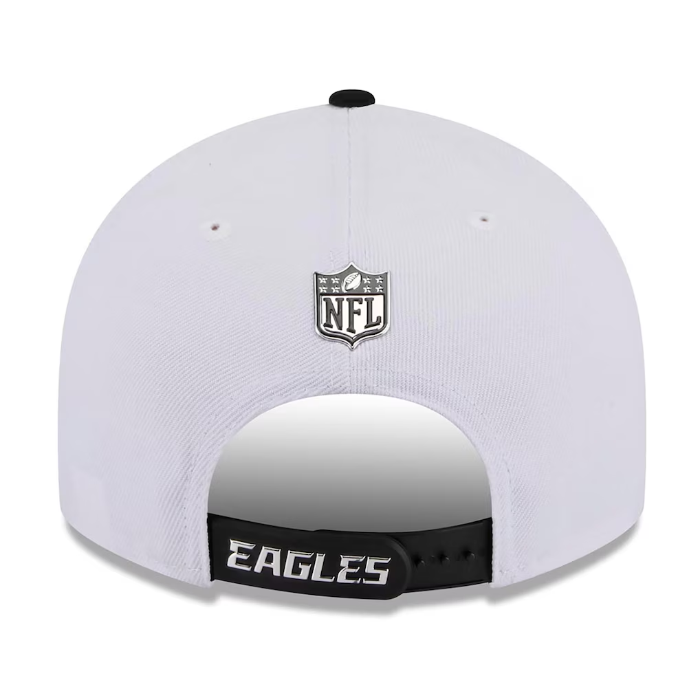 PHILADELPHIA EAGLES 2026 NFL DRAFT 9FIFTY SNAPBACK HAT - WHITE/BLACK
