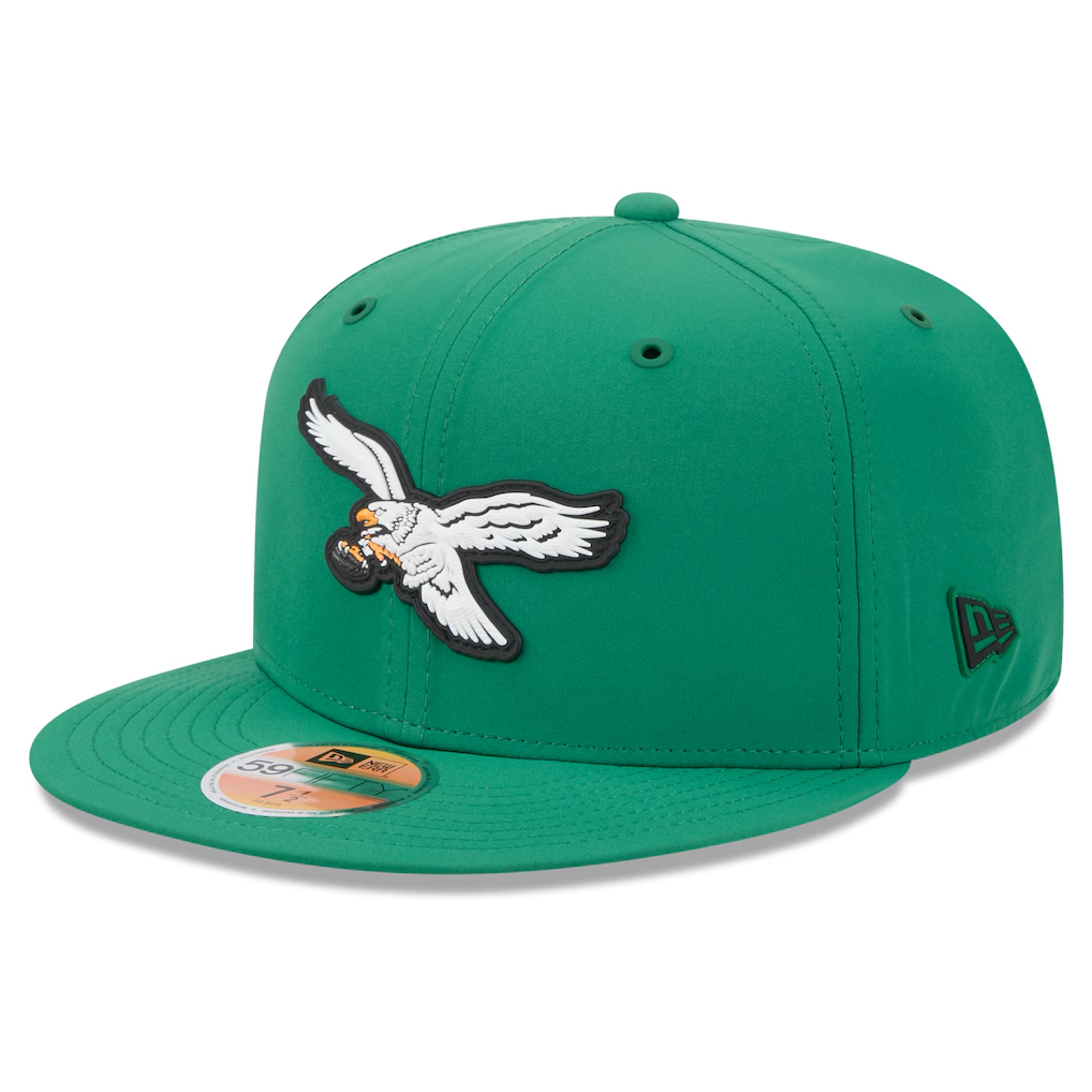PHILADELPHIA EAGLES 2026 NFL SIDELINE RETRO 59FIFTY FITTED HAT - KELLY GREEN