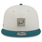 PHILADELPHIA EAGLES 2026 NFL TRAINING CAMP 9FIFTY SNAPBACK HAT - CHROME WHITE/GREEN