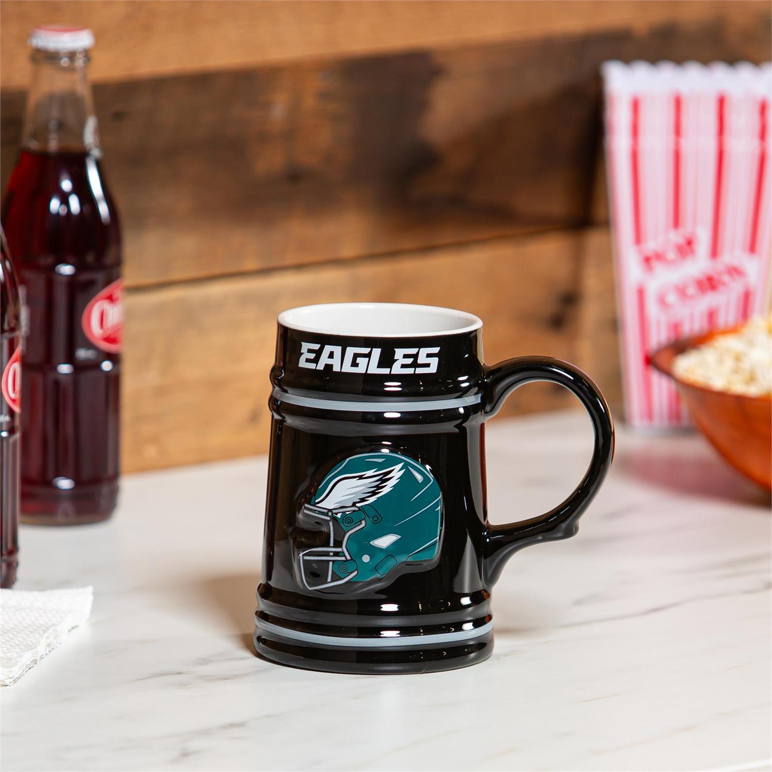 PHILADELPHIA EAGLES 24OZ CERAMIC STEIN CUP WITH GIFT BOX