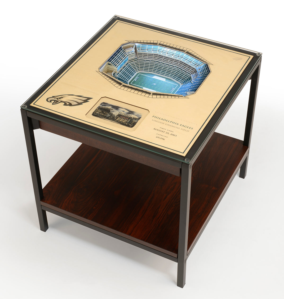 PHILADELPHIA EAGLES 25 LAYER 3D STADIUM LIGHTED END TABLE