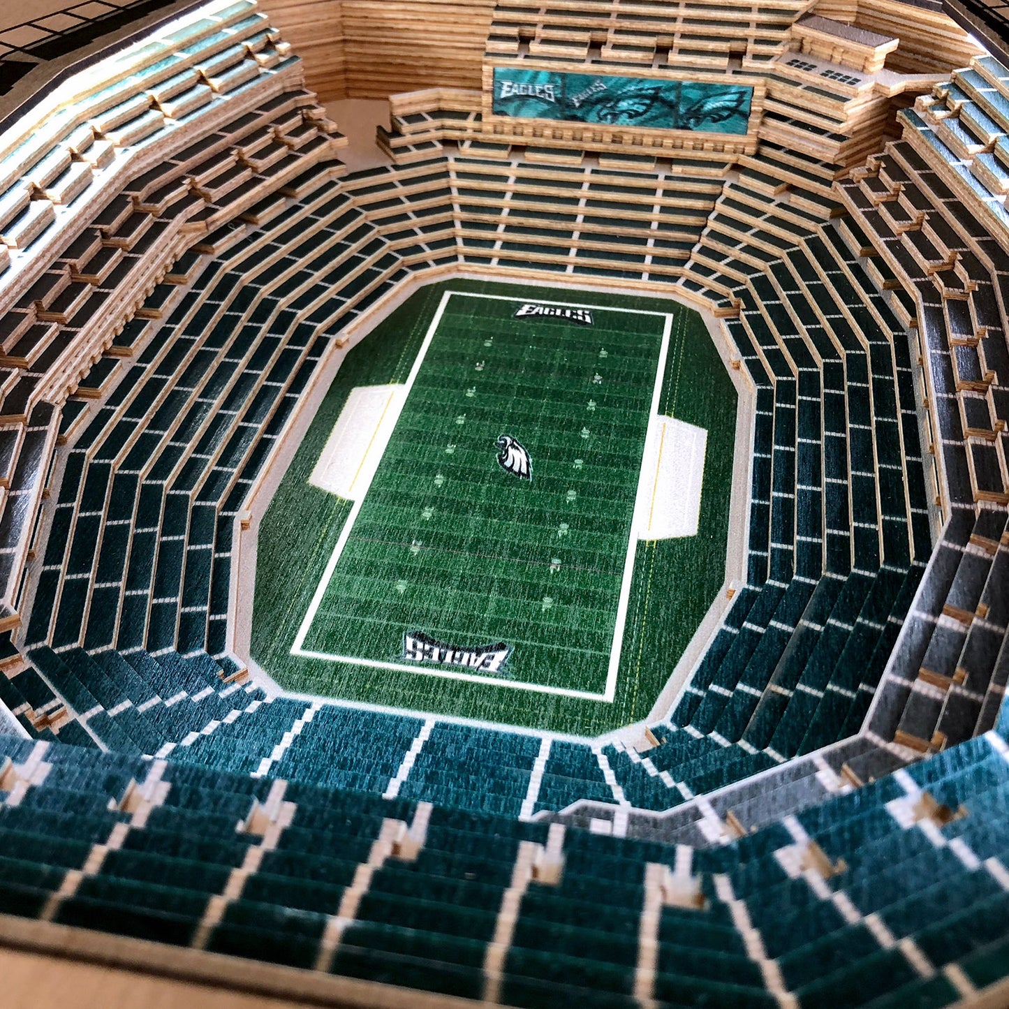 PHILADELPHIA EAGLES 25 LAYER 3D STADIUM LIGHTED END TABLE