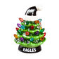 PHILADELPHIA EAGLES 4" MINI LED TABLETOP CHRISTMAS TREE