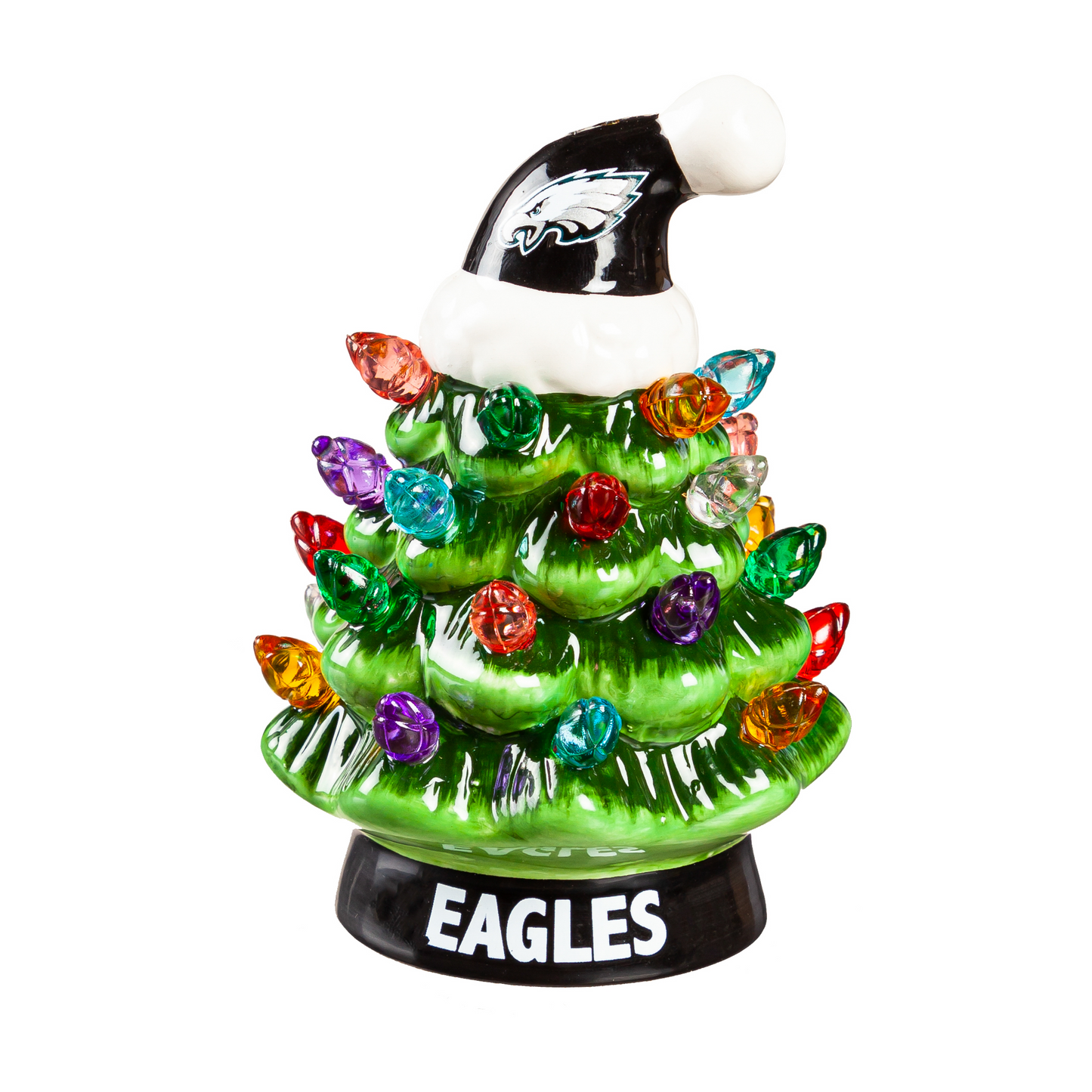 PHILADELPHIA EAGLES 4" MINI LED TABLETOP CHRISTMAS TREE