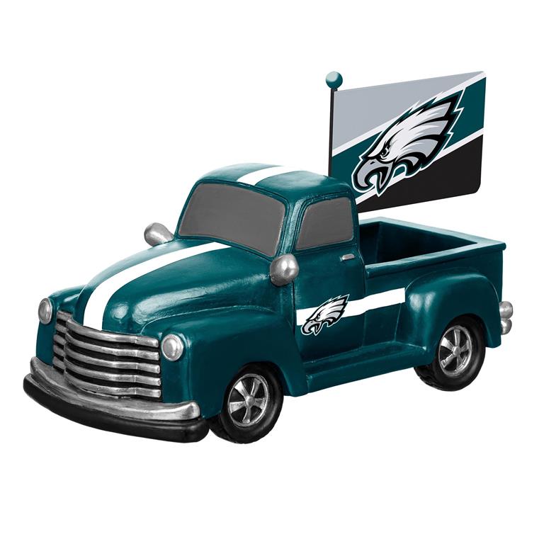 PHILADELPHIA EAGLES 9" RALLY TRUCK GARDEN STATUE WITH FLAG