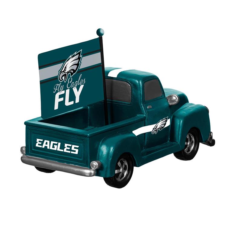 PHILADELPHIA EAGLES 9" RALLY TRUCK GARDEN STATUE WITH FLAG