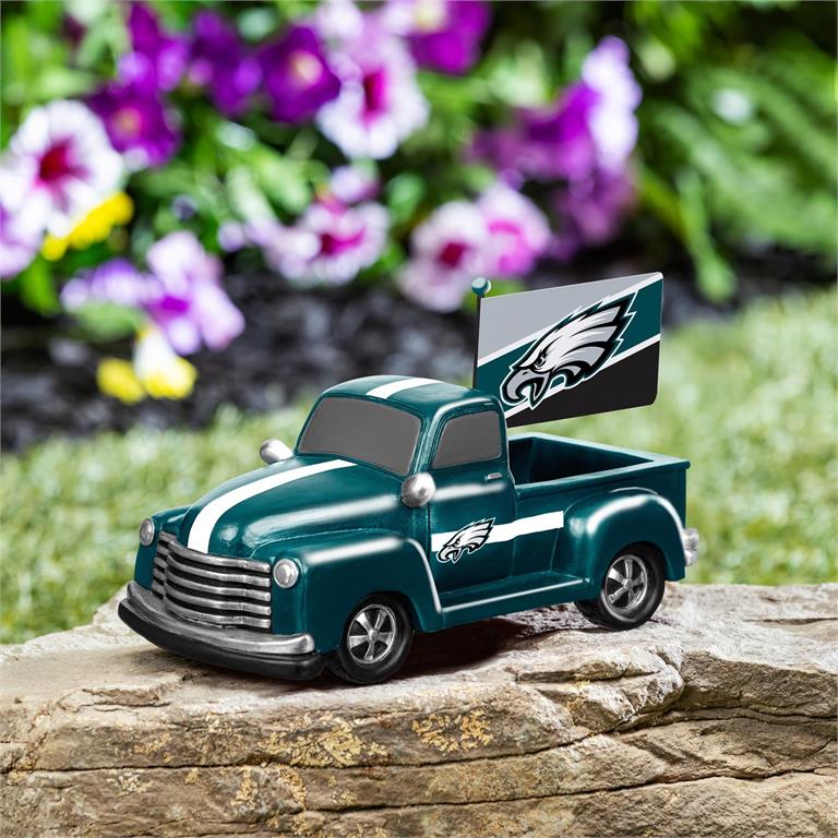 PHILADELPHIA EAGLES 9" RALLY TRUCK GARDEN STATUE WITH FLAG