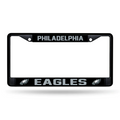 PHILADELPHIA EAGLES BLACK CHROME METAL LICENSE PLATE FRAME