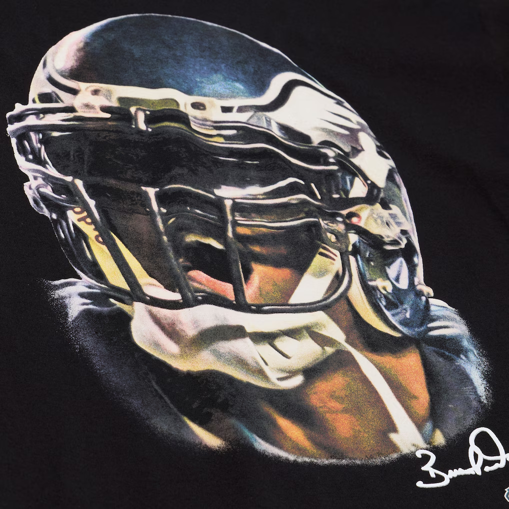 PHILADELPHIA EAGLES BRIAN DAWKINS MEN'S MITCHELL & NESS REAL BIG FACE T-SHIRT - BLACK