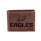 PHILADELPHIA EAGLES BROWN BI-FOLD LEATHER WALLET