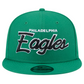 PHILADELPHIA EAGLES EVERGREEN SCRIPT 9FIFTY SNAPBACK HAT - KELLY GREEN