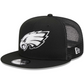 PHILADELPHIA EAGLES EVERGREEN TRUCKER 9FIFTY SNAPBACK HAT - BLACK/WHITE