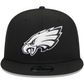 PHILADELPHIA EAGLES EVERGREEN TRUCKER 9FIFTY SNAPBACK HAT - BLACK/WHITE