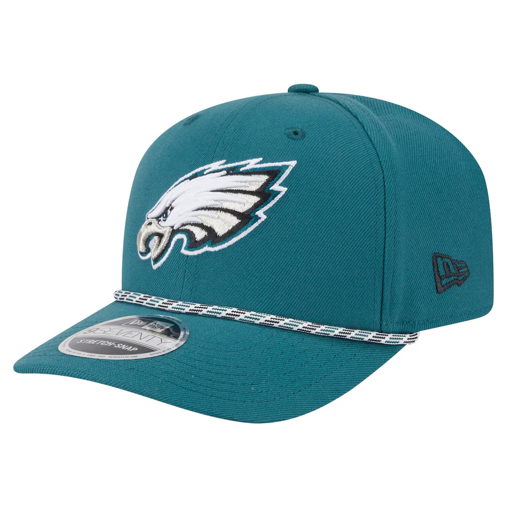 PHILADELPHIA EAGLES GAMEDAY MULTI ROPE 9SEVENTY STRETCH-SNAP HAT - GREEN