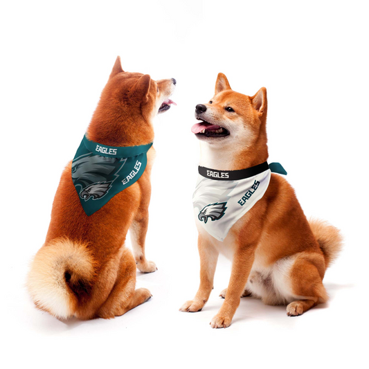 JUEGO DE BANDANA PARA MASCOTAS HOME &amp; AWAY DE PHILADELPHIA EAGLES