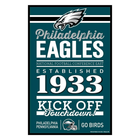 PHILADELPHIA EAGLES HOME WORDAGE 11X17 WALL SIGN