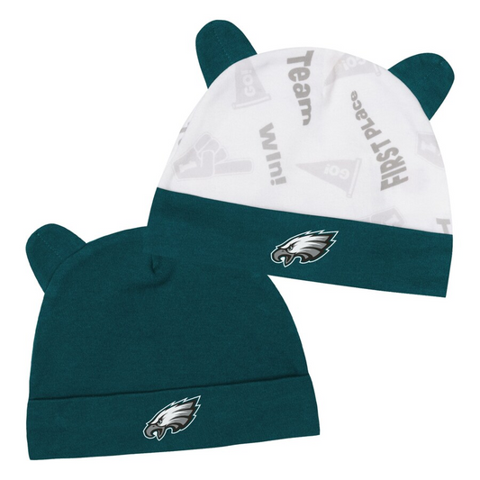 PHILADELPHIA EAGLES INFANT BABY BEAR CUFFED KNIT HAT SET