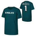 PHILADELPHIA EAGLES JALEN HURTS YOUTH OUTERSTUFF NAME NUMBER T-SHIRT - GREEN