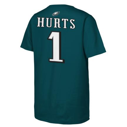 PHILADELPHIA EAGLES JALEN HURTS YOUTH OUTERSTUFF NAME NUMBER T-SHIRT - GREEN