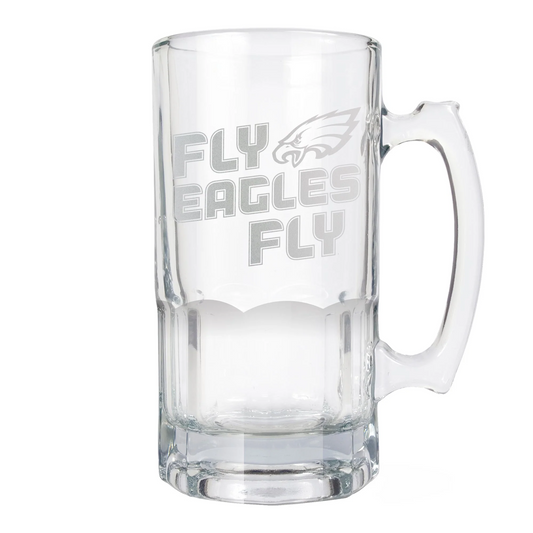 PHILADELPHIA EAGLES LASER ETCHED 1 LITER MACHO MUG - RALLY