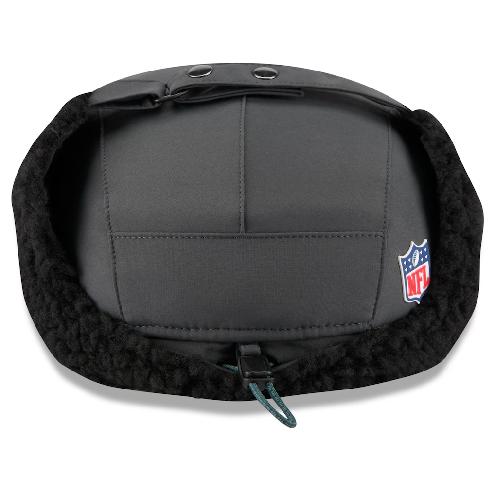 PHILADELPHIA EAGLES MEN'S 2025 NFL SIDELINE COLD WEATHER RUNNER DOG EAR ADJUSTABLE HAT - CHARCOAL