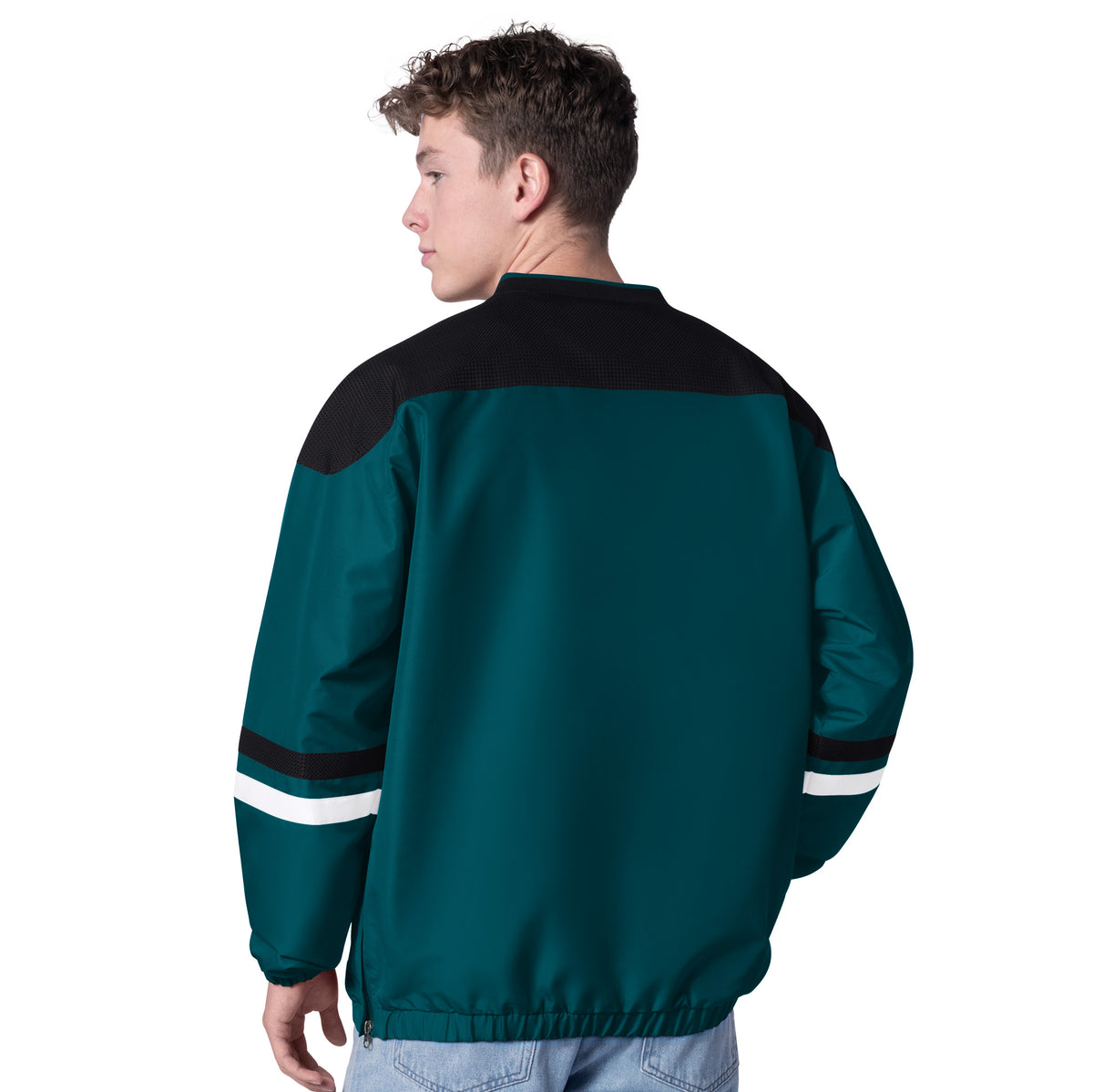 PHILADELPHIA EAGLES MEN'S G-III BY CARL BANKS TOP PLAYER PULLOVER JACKET - GREEN/BLACK