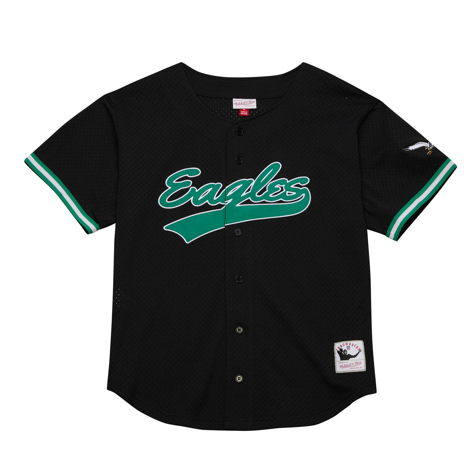 PHILADELPHIA EAGLES MEN S MITCHELL NESS ON THE CLOCK MESH JERSEY JR S SPORTS