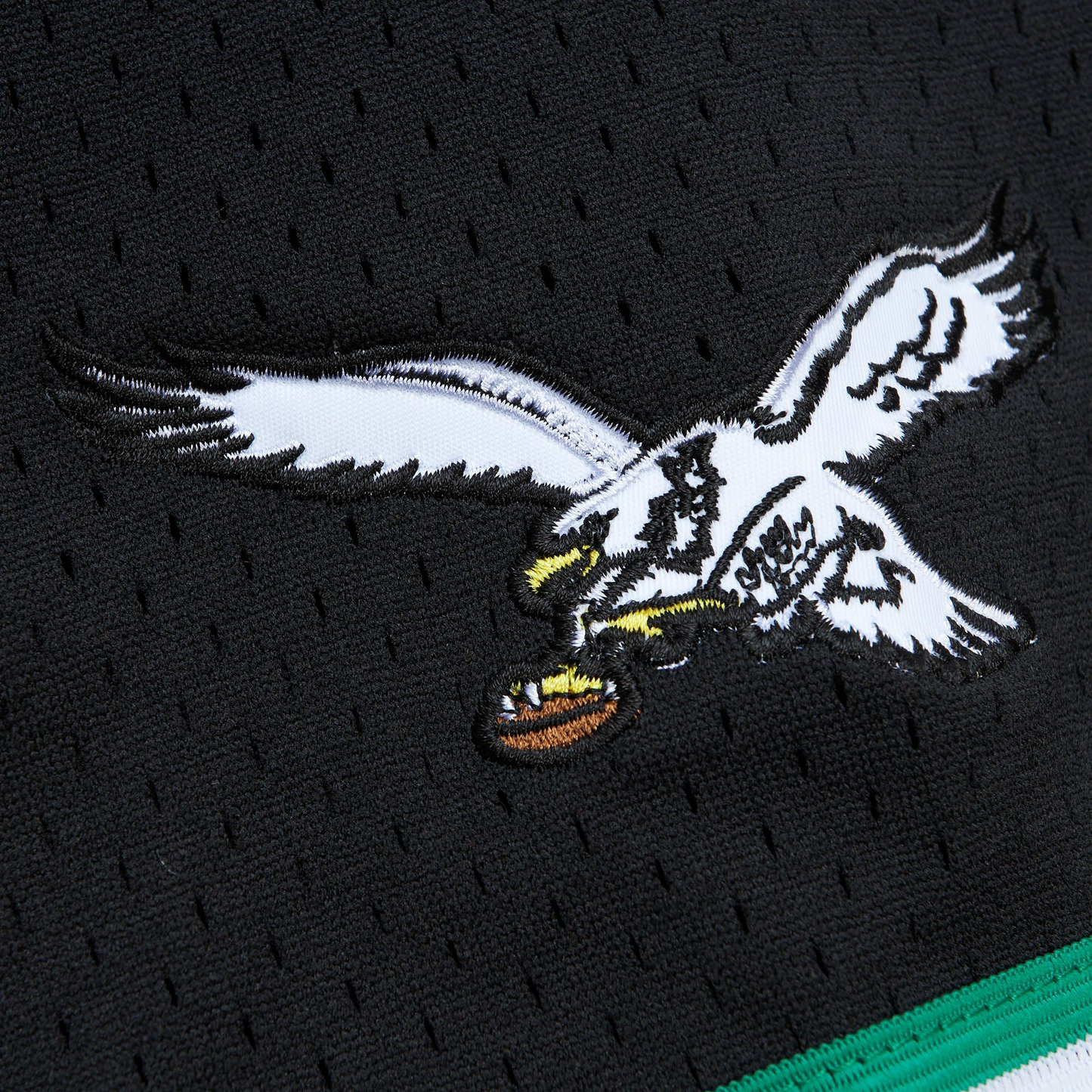 PHILADELPHIA EAGLES MEN'S MITCHELL & NESS ON THE CLOCK MESH JERSEY