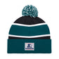 PHILADELPHIA EAGLES MEN'S STARTER LEGACY CUFFED KNIT WITH POM - GREEN/BLACK