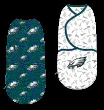 PHILADELPHIA EAGLES NEWBORN 2-PACK WRAP SWADDLE SET