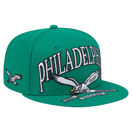 PHILADELPHIA EAGLES  OVERSIZED 59FIFTY FITTED HAT - KELLY GREEN