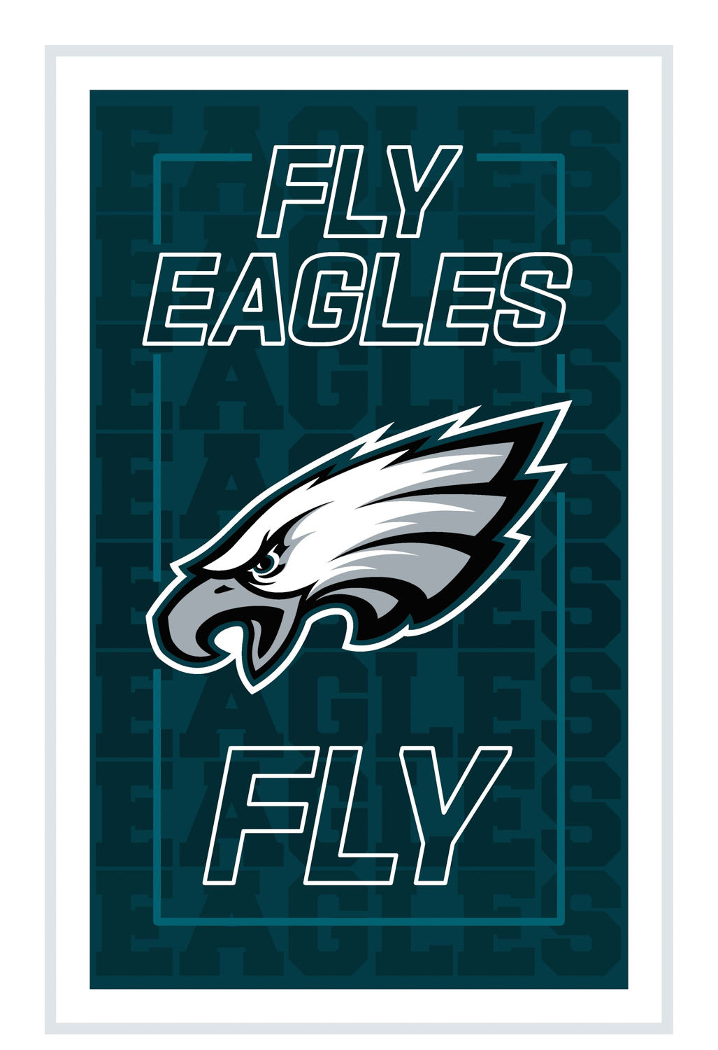 PHILADELPHIA EAGLES RECTANGLE NEOLITE LED WALL DECOR