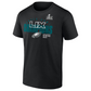 PHILADELPHIA EAGLES SUPER BOWL LIX CHAMPIONS MEN'S ICONIC VICTORY T-SHIRT - BLACK