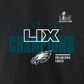 PHILADELPHIA EAGLES SUPER BOWL LIX CHAMPIONS MEN'S ICONIC VICTORY T-SHIRT - BLACK