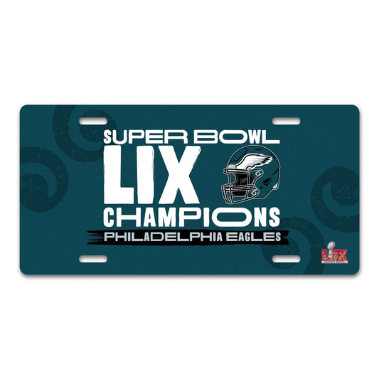 PHILADELPHIA EAGLES SUPER BOWL LIX CHAMPIONS METAL LICENSE TAG PLATE