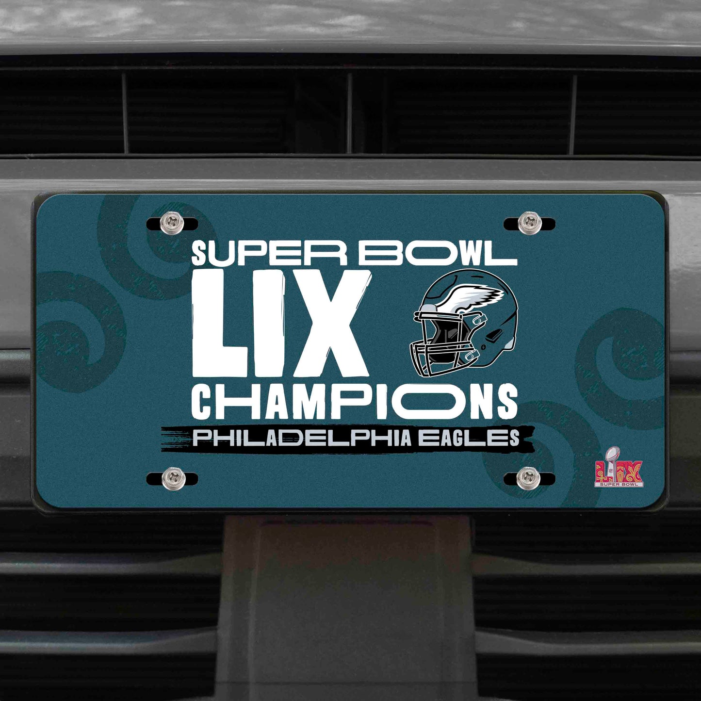 PHILADELPHIA EAGLES SUPER BOWL LIX CHAMPIONS METAL LICENSE TAG PLATE