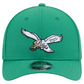 PHILADELPHIA EAGLES TEAM COLLECTION 9FORTY M-CROWN SNAPBACK ADJUSTABLE HAT - KELLY GREEN