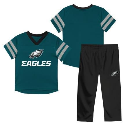 PHILADELPHIA EAGLES TODDLER OUTERSTUFF REDZONE SET - GREEN/BLACK