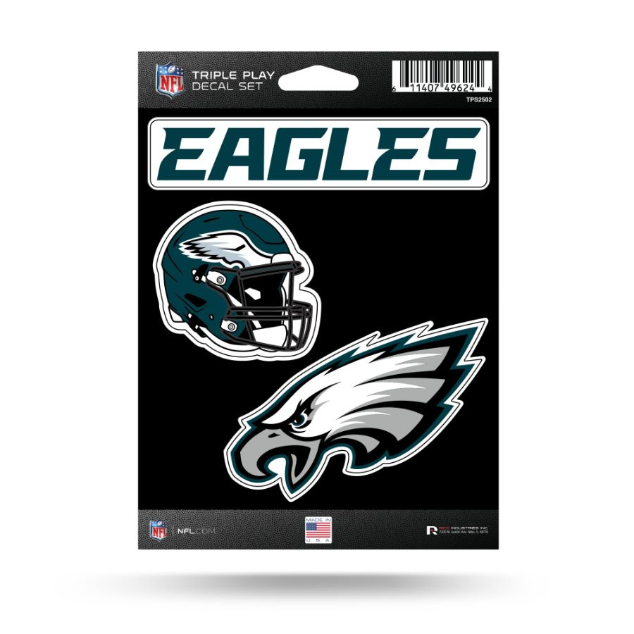 PHILADELPHIA EAGLES TRIPLE PLAY DECAL SET