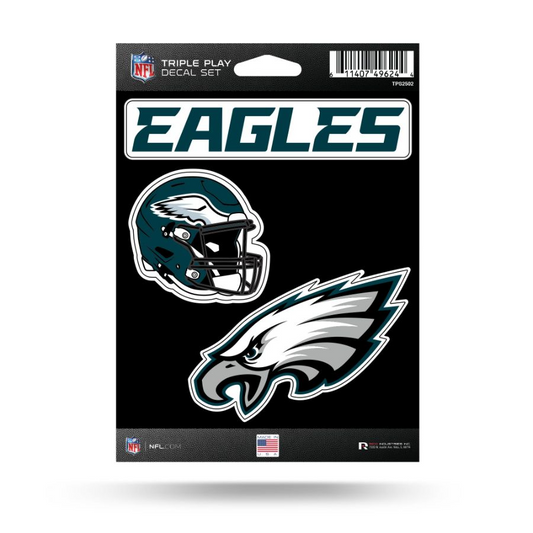 PHILADELPHIA EAGLES TRIPLE PLAY DECAL SET