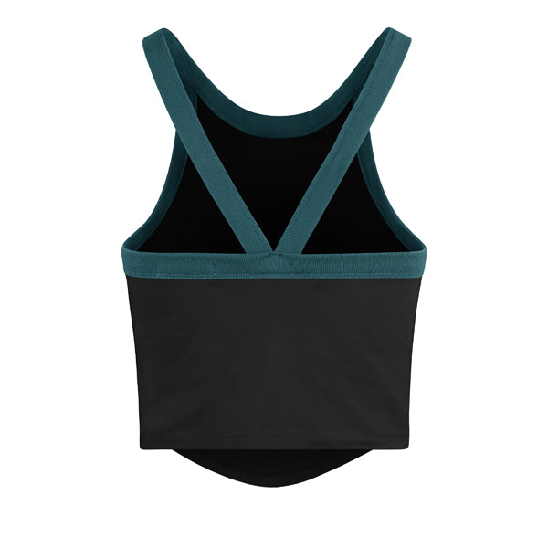 PHILADELPHIA EAGLES WOMEN'S '47 BRAND SHIMMER SHADOW TANK TOP - BLACK/GREEN