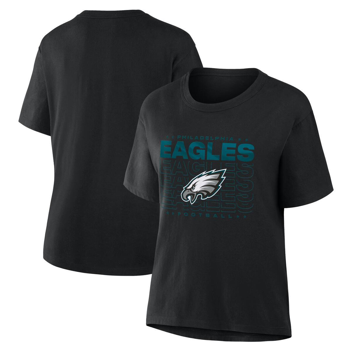 PHILADELPHIA EAGLES WOMEN'S DOWN BY CONTACT T-SHIRT - BLACK