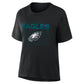 PHILADELPHIA EAGLES WOMEN'S DOWN BY CONTACT T-SHIRT - BLACK