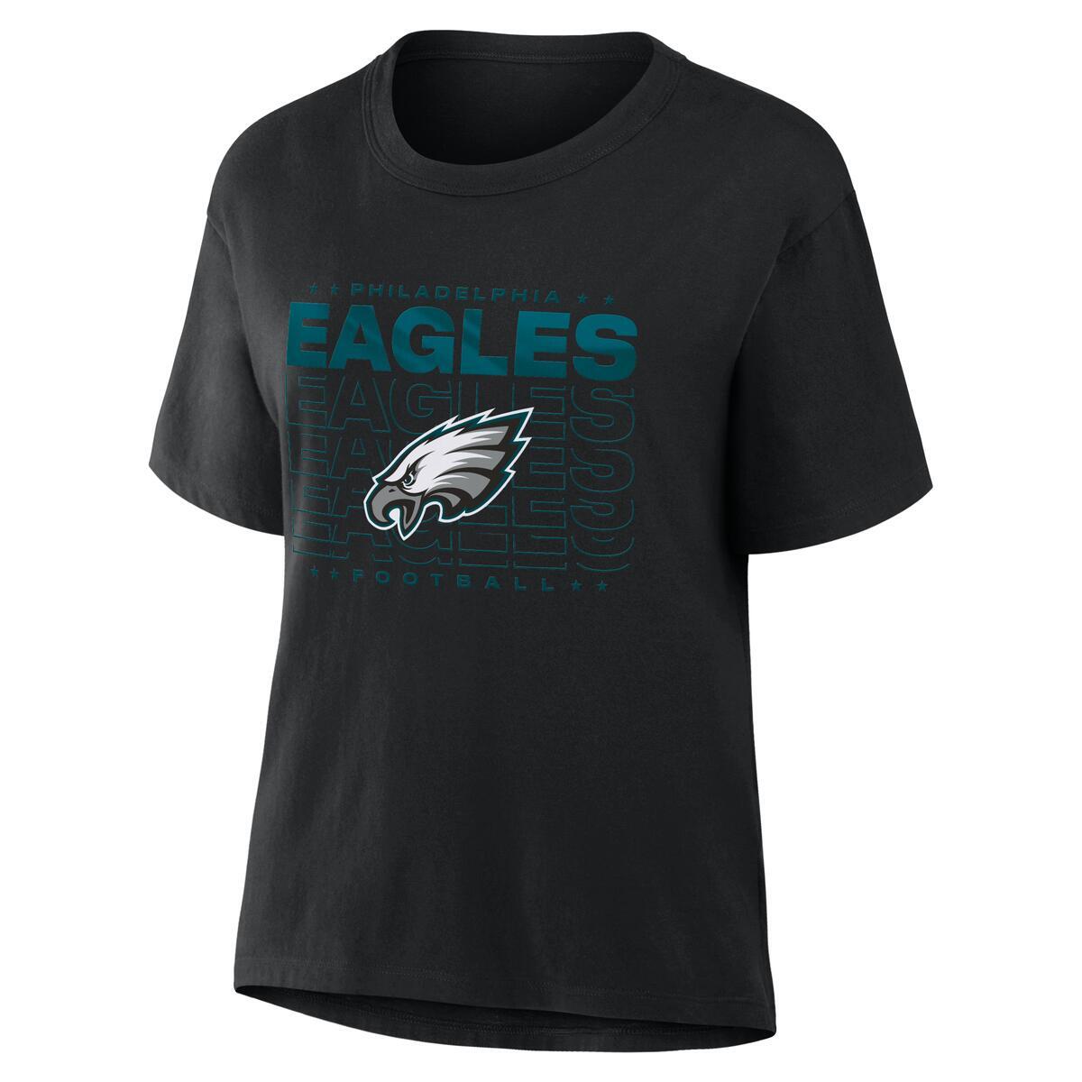 PHILADELPHIA EAGLES WOMEN'S DOWN BY CONTACT T-SHIRT - BLACK