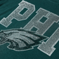 PHILADELPHIA EAGLES WOMEN'S FOCO RHINESTONE LOGO CROP TOP T-SHIRT - GREEN