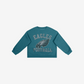 PHILADELPHIA EAGLES WOMEN'S FOCO RHINESTONE LOGO OVERSIZED CREW NECK SWEATSHIRT - GREEN