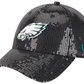 PHILADELPHIA EAGLES WOMEN'S SEQUIN 9FORTY ADJUSTABLE HAT - BLACK