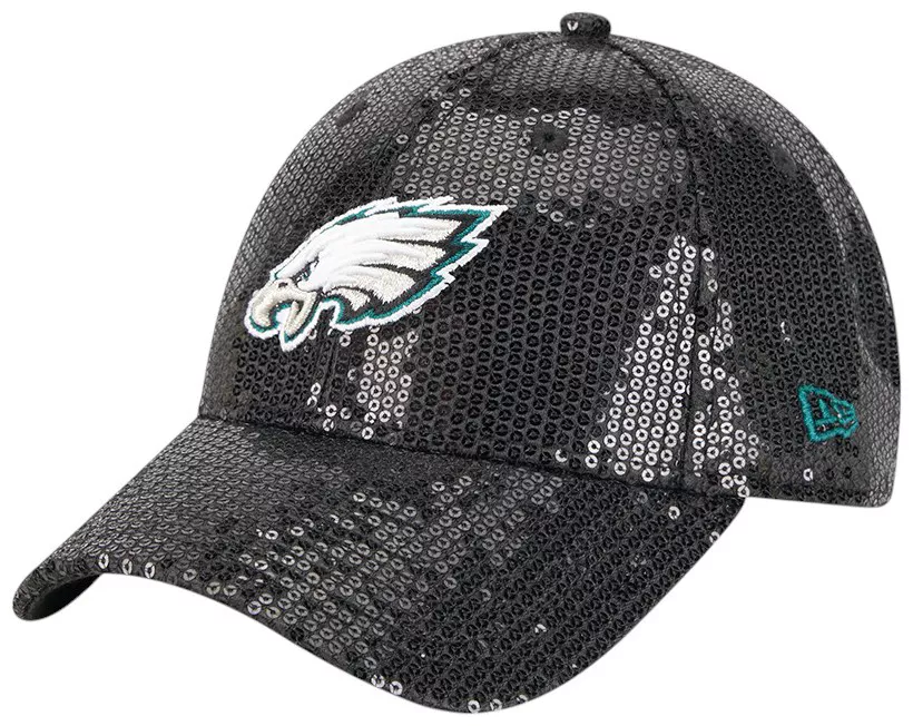 PHILADELPHIA EAGLES WOMEN'S SEQUIN 9FORTY ADJUSTABLE HAT - BLACK