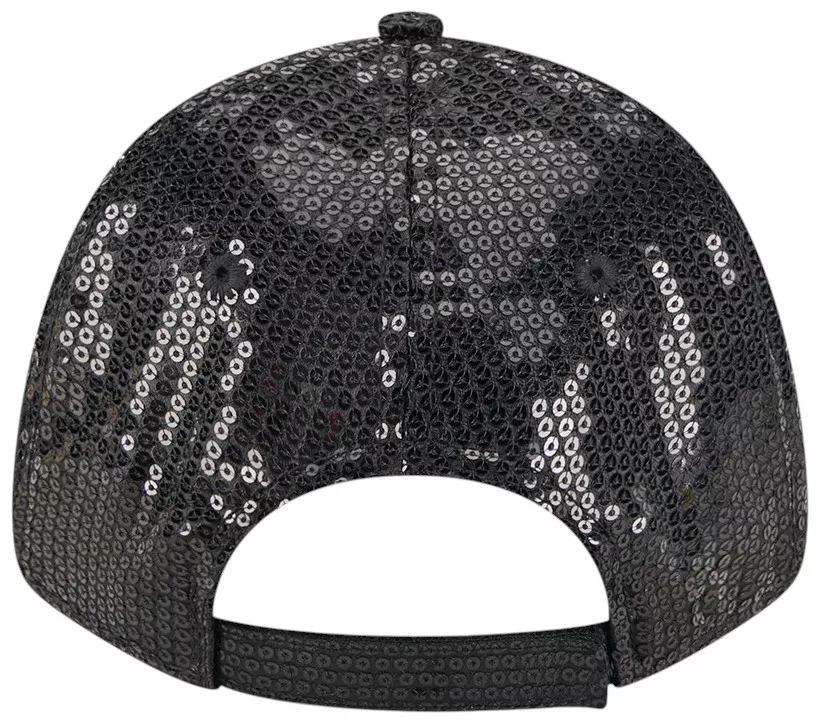 PHILADELPHIA EAGLES WOMEN'S SEQUIN 9FORTY ADJUSTABLE HAT - BLACK