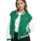 PHILADELPHIA EAGLES WOMEN'S THROWBACK FLEECE LETTERMAN JACKET